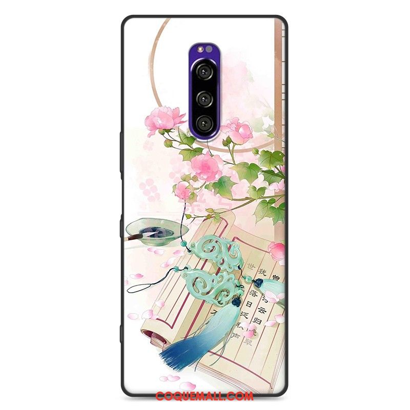 Étui Sony Xperia 1 Fluide Doux Téléphone Portable Style Chinois, Coque Sony Xperia 1 Vent Créatif