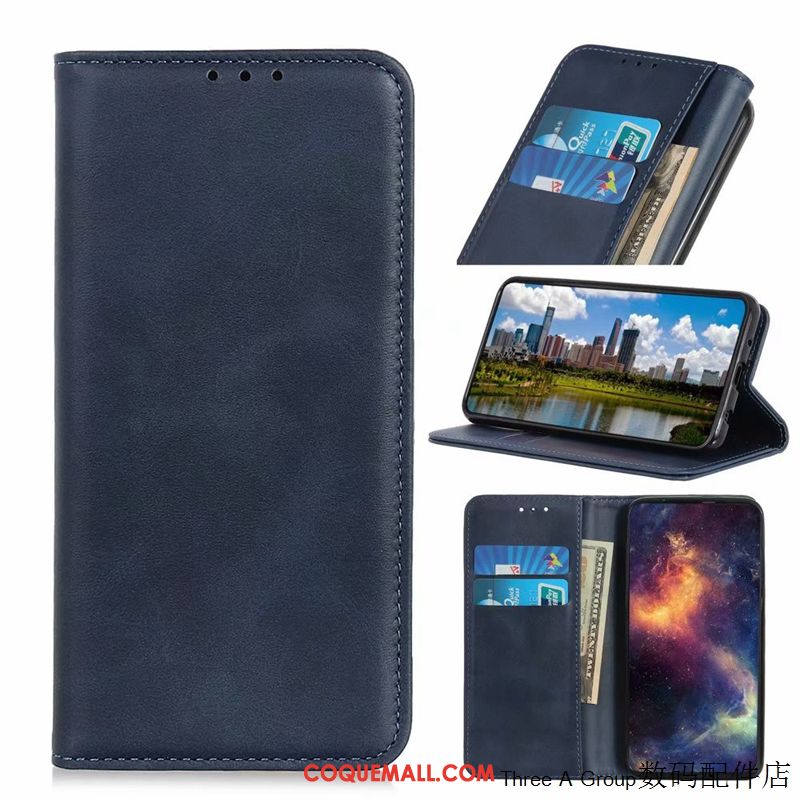 Étui Sony Xperia 1 Ii Bleu Carte Incassable, Coque Sony Xperia 1 Ii Business Téléphone Portable