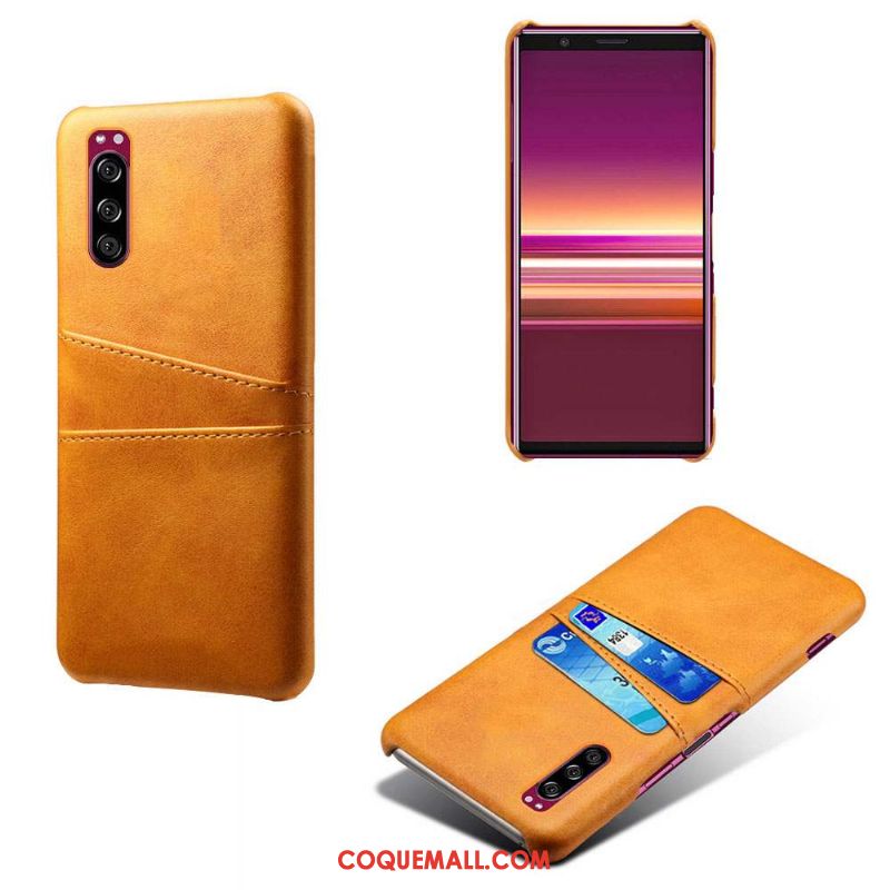 Étui Sony Xperia 1 Ii Bleu Carte Qualité, Coque Sony Xperia 1 Ii Téléphone Portable Cuir