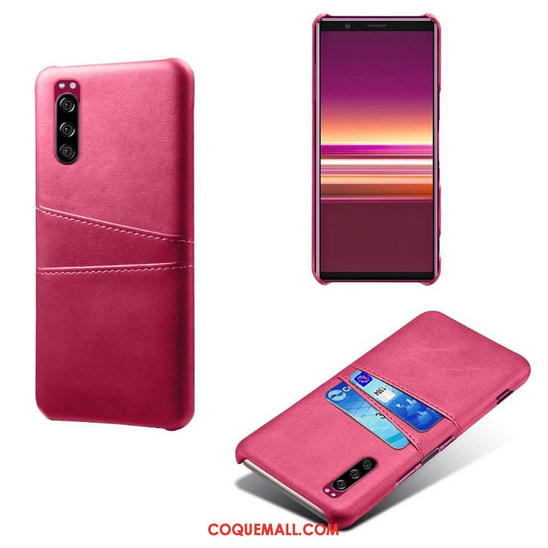 Étui Sony Xperia 1 Ii Bleu Carte Qualité, Coque Sony Xperia 1 Ii Téléphone Portable Cuir