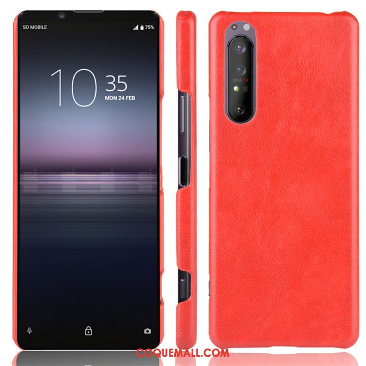 Étui Sony Xperia 1 Ii Modèle Fleurie Difficile Protection, Coque Sony Xperia 1 Ii Tendance Litchi