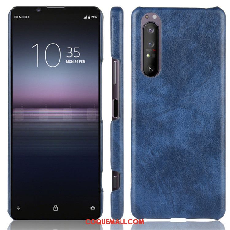 Étui Sony Xperia 1 Ii Modèle Fleurie Difficile Protection, Coque Sony Xperia 1 Ii Tendance Litchi