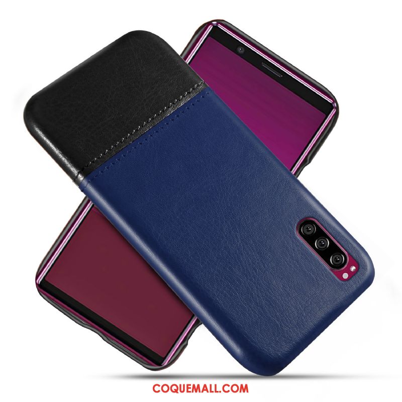 Étui Sony Xperia 1 Ii Personnalité Cuir Qualité, Coque Sony Xperia 1 Ii Protection Bleu