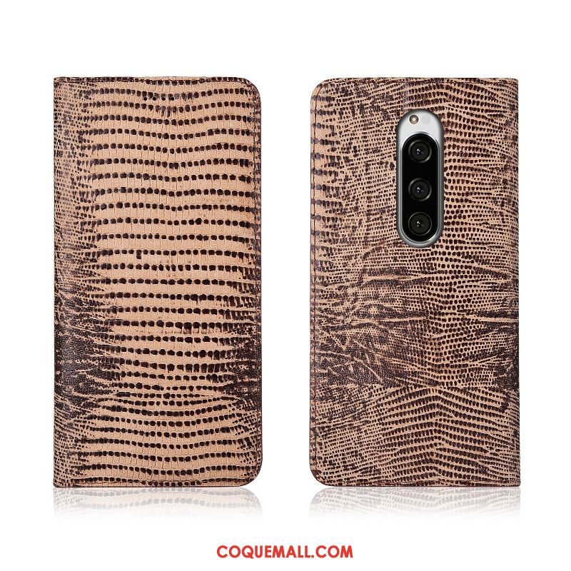 Étui Sony Xperia 1 Incassable Tout Compris Fluide Doux, Coque Sony Xperia 1 En Cuir Clamshell Braun