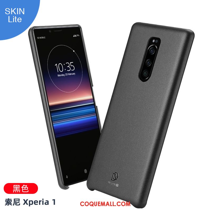 Étui Sony Xperia 1 Incassable Tout Compris Similicuir, Coque Sony Xperia 1 Téléphone Portable Bleu