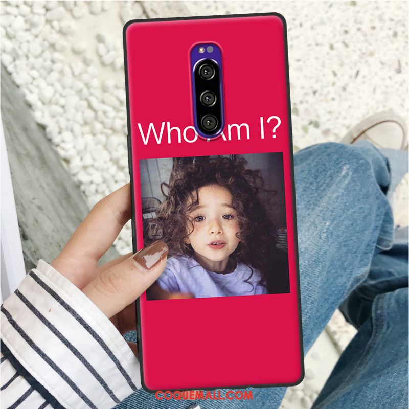 Étui Sony Xperia 1 Net Rouge Téléphone Portable Tout Compris, Coque Sony Xperia 1 Silicone Incassable