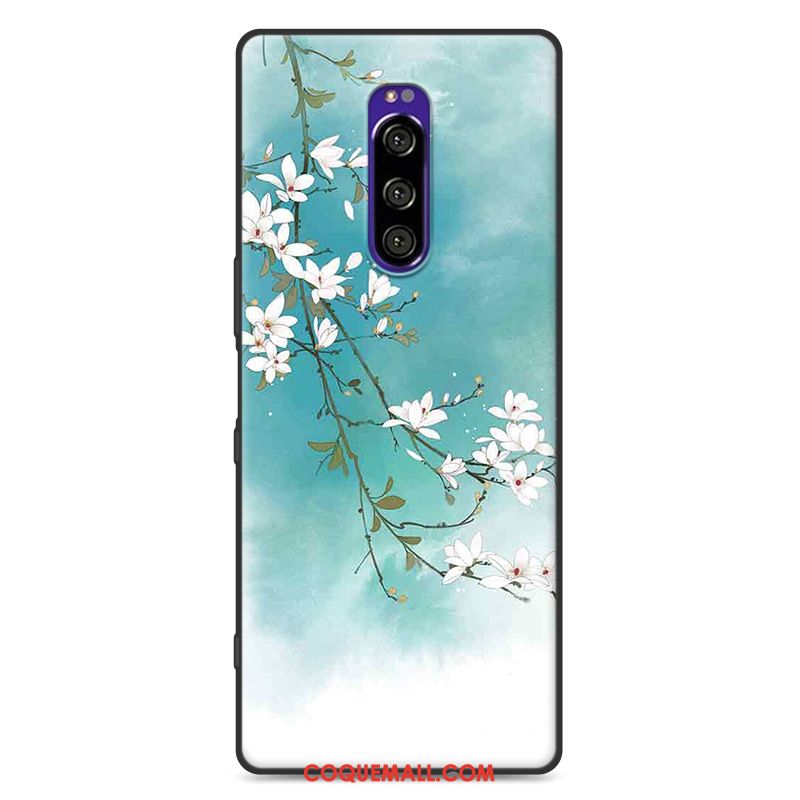 Étui Sony Xperia 1 Silicone Vent Ornements Suspendus, Coque Sony Xperia 1 Fluide Doux Nouveau