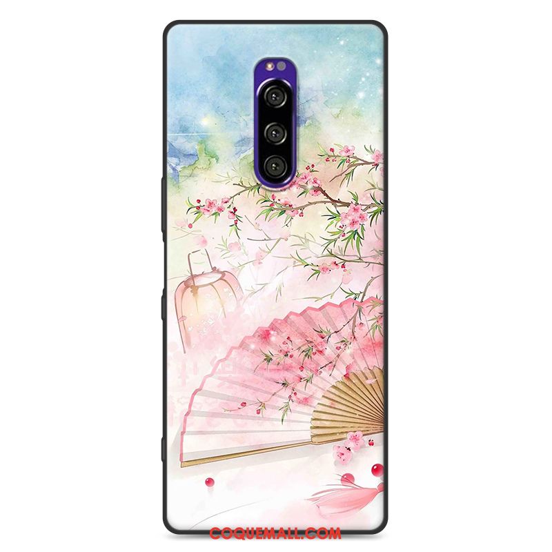 Étui Sony Xperia 1 Silicone Vent Ornements Suspendus, Coque Sony Xperia 1 Fluide Doux Nouveau