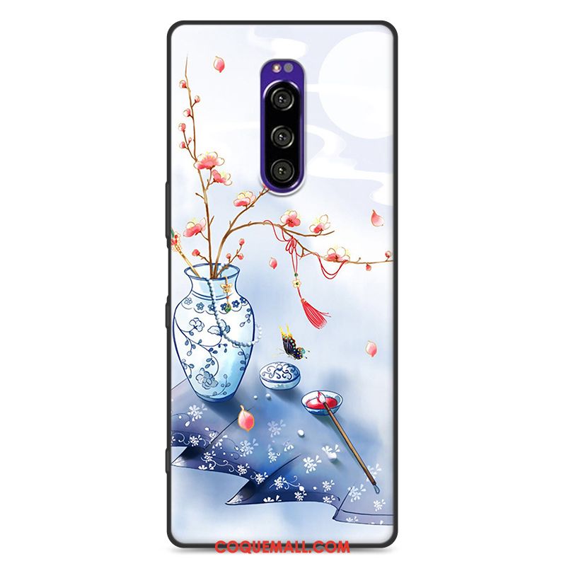 Étui Sony Xperia 1 Silicone Vent Ornements Suspendus, Coque Sony Xperia 1 Fluide Doux Nouveau