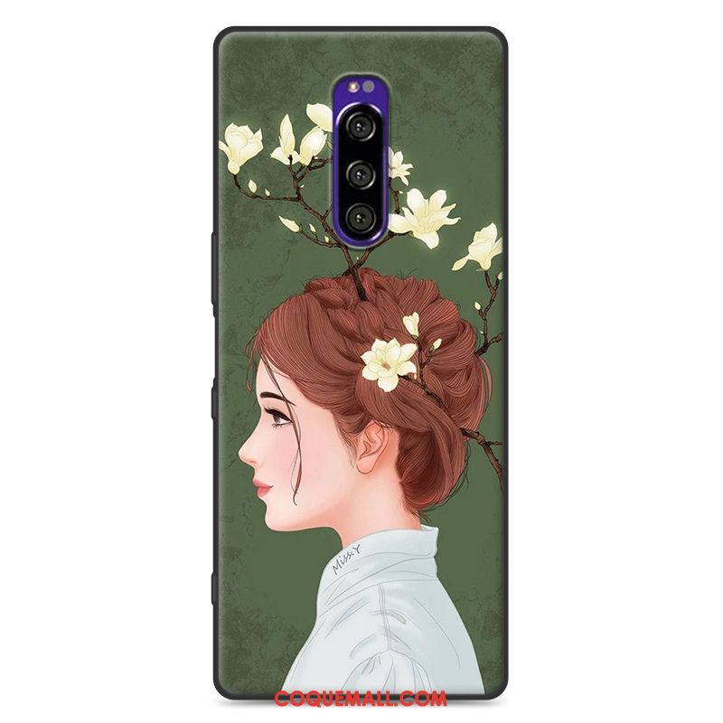 Étui Sony Xperia 1 Tout Compris Téléphone Portable Art, Coque Sony Xperia 1 Personnalité Noir