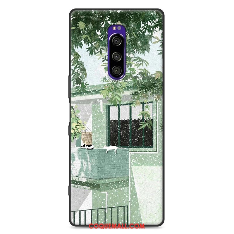 Étui Sony Xperia 1 Tout Compris Téléphone Portable Art, Coque Sony Xperia 1 Personnalité Noir