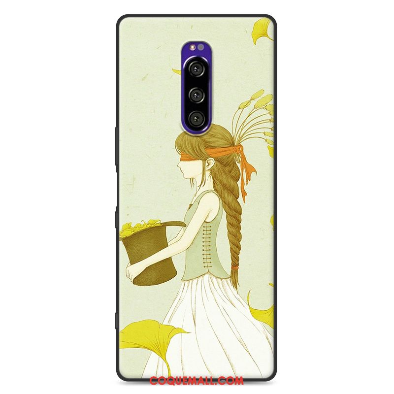 Étui Sony Xperia 1 Tout Compris Téléphone Portable Art, Coque Sony Xperia 1 Personnalité Noir