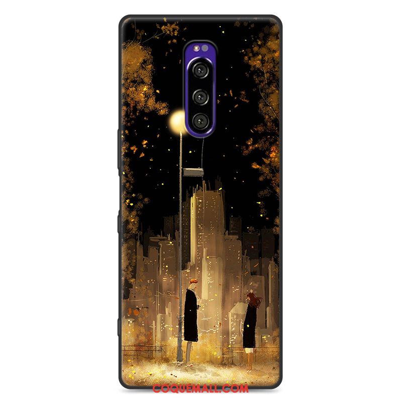 Étui Sony Xperia 1 Tout Compris Téléphone Portable Art, Coque Sony Xperia 1 Personnalité Noir