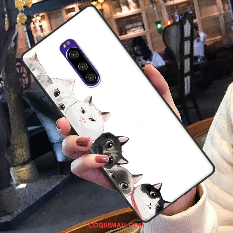 Étui Sony Xperia 1 Téléphone Portable Charmant Dessin Animé, Coque Sony Xperia 1 Protection Ornements Suspendus