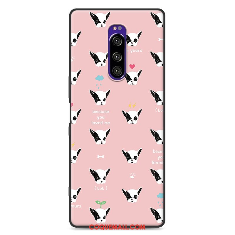 Étui Sony Xperia 1 Téléphone Portable Personnalité Vert, Coque Sony Xperia 1 Noir Fluide Doux
