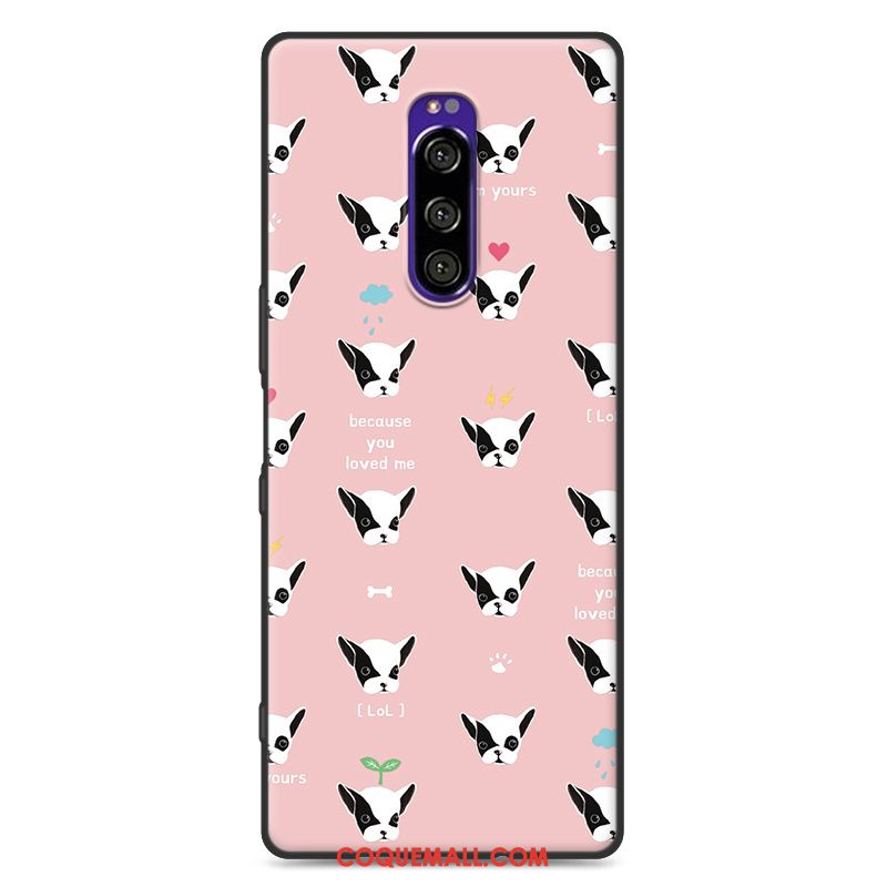 Étui Sony Xperia 1 Téléphone Portable Personnalité Vert, Coque Sony Xperia 1 Noir Fluide Doux