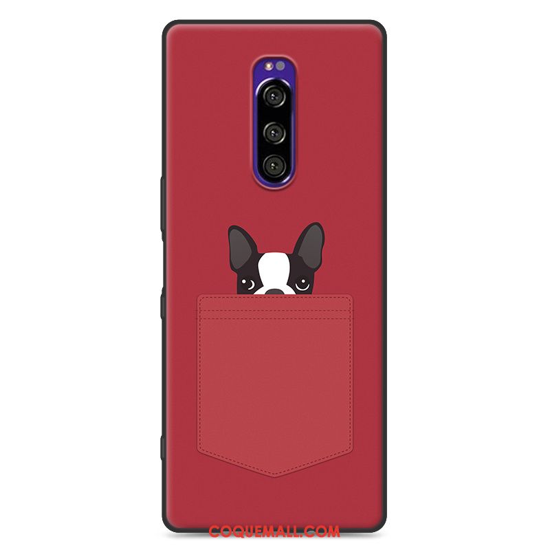 Étui Sony Xperia 1 Téléphone Portable Personnalité Vert, Coque Sony Xperia 1 Noir Fluide Doux