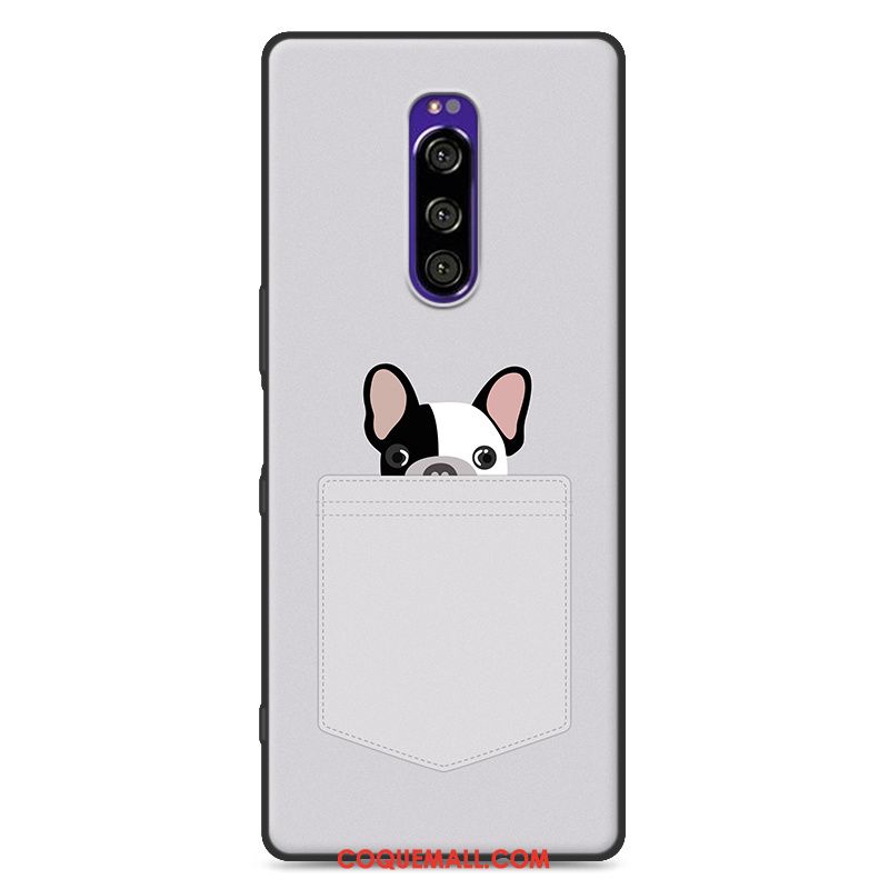 Étui Sony Xperia 1 Téléphone Portable Personnalité Vert, Coque Sony Xperia 1 Noir Fluide Doux