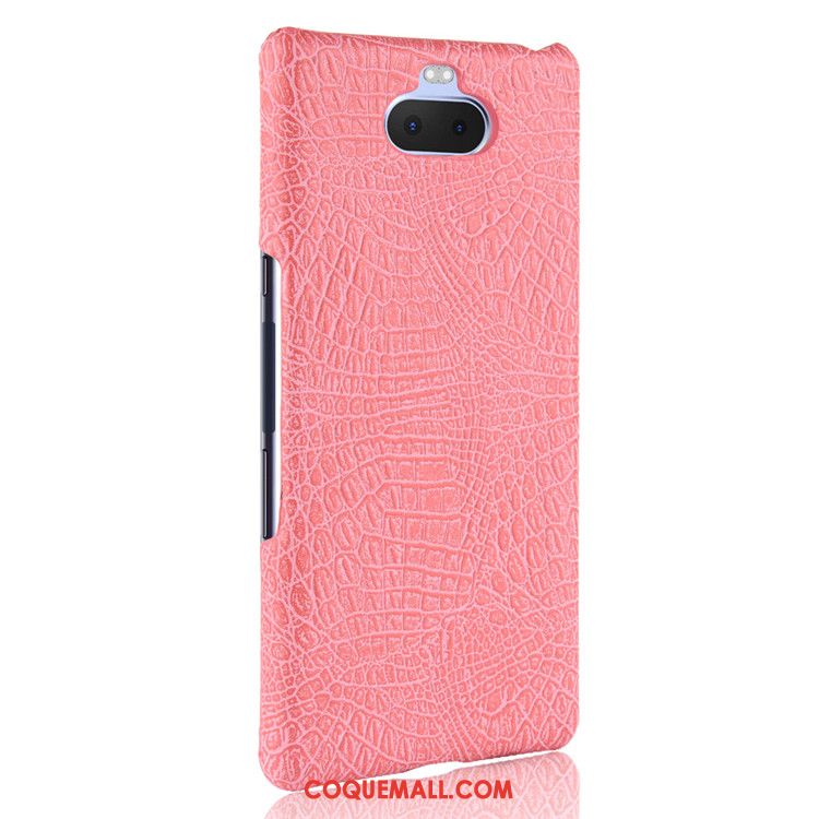 Étui Sony Xperia 10 Crocodile Modèle Protection Difficile, Coque Sony Xperia 10 Qualité Cuir Orange