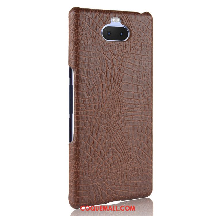 Étui Sony Xperia 10 Crocodile Modèle Protection Difficile, Coque Sony Xperia 10 Qualité Cuir Orange