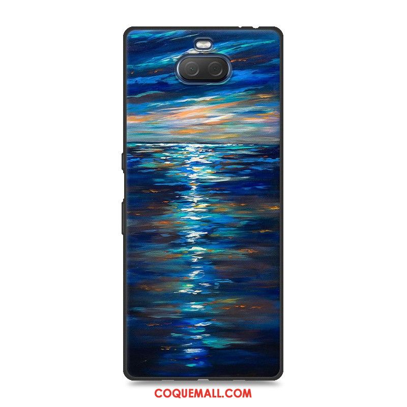 Étui Sony Xperia 10 Gris Fluide Doux Charmant, Coque Sony Xperia 10 Téléphone Portable Dessin Animé