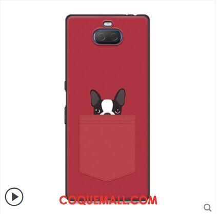 Étui Sony Xperia 10 Gris Fluide Doux Charmant, Coque Sony Xperia 10 Téléphone Portable Dessin Animé