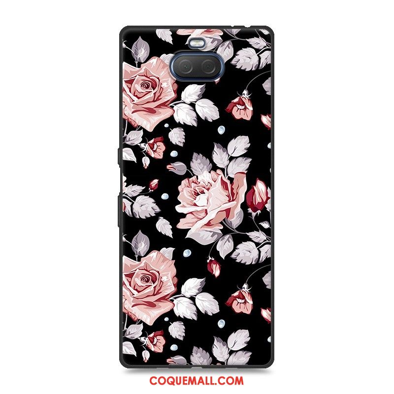 Étui Sony Xperia 10 Gris Fluide Doux Charmant, Coque Sony Xperia 10 Téléphone Portable Dessin Animé