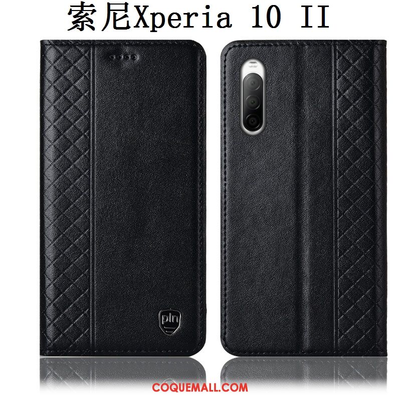 Étui Sony Xperia 10 Ii Incassable En Cuir Téléphone Portable, Coque Sony Xperia 10 Ii Protection Rouge