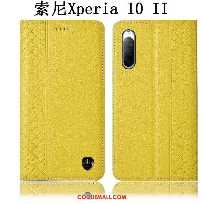 Étui Sony Xperia 10 Ii Incassable En Cuir Téléphone Portable, Coque Sony Xperia 10 Ii Protection Rouge