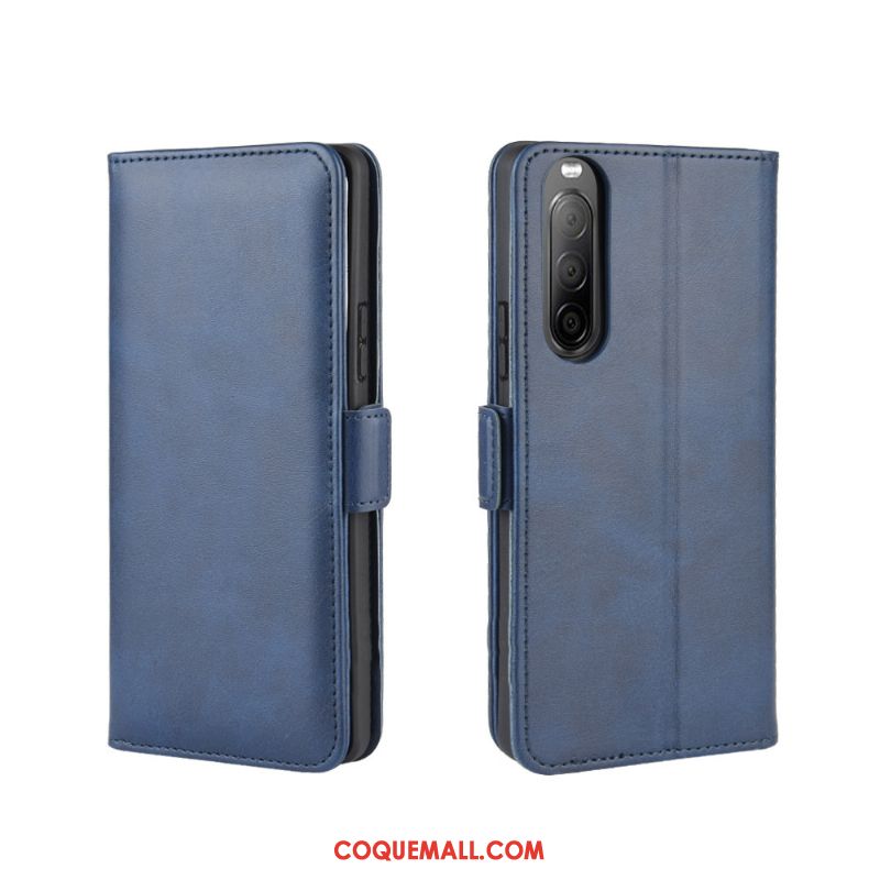 Étui Sony Xperia 10 Ii Protection Noir Téléphone Portable, Coque Sony Xperia 10 Ii Carte Une Agrafe