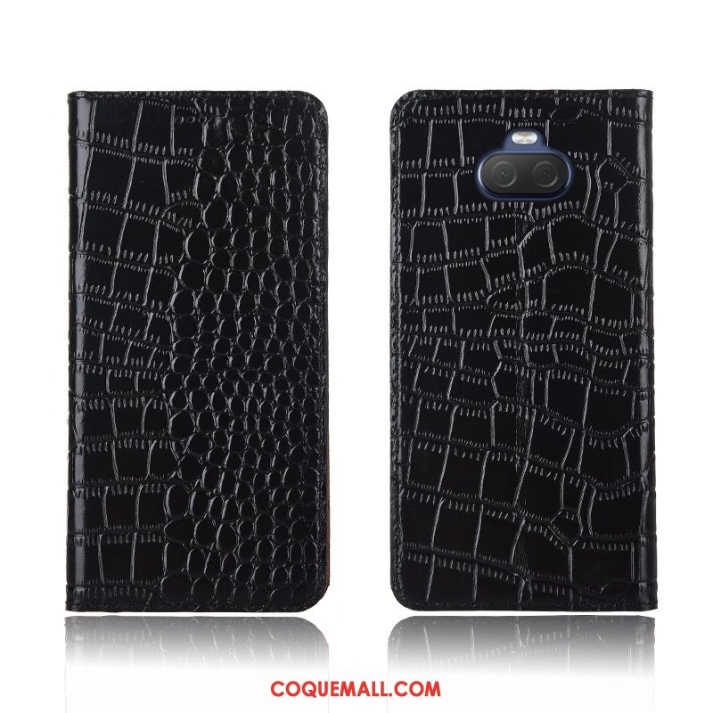 Étui Sony Xperia 10 Protection Fluide Doux Tout Compris, Coque Sony Xperia 10 En Cuir Crocodile