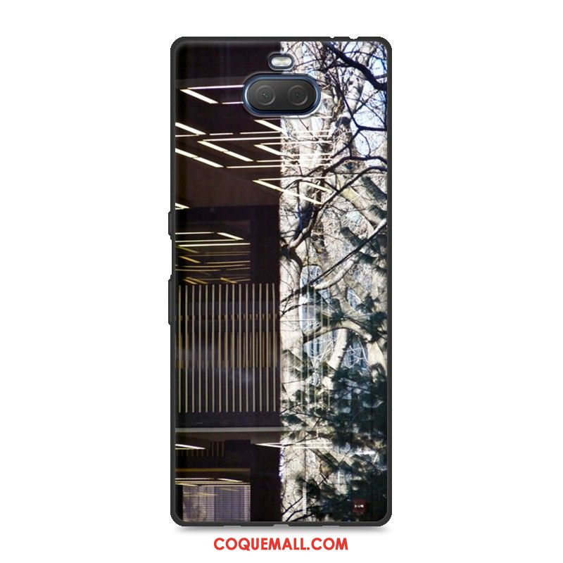 Étui Sony Xperia 10 Tendance Téléphone Portable Personnalité, Coque Sony Xperia 10 Blanc Fluide Doux