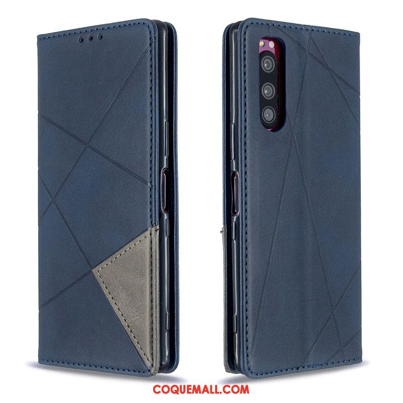 Étui Sony Xperia 5 Business Simple Protection, Coque Sony Xperia 5 En Cuir Ornements Suspendus