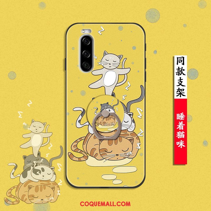 Étui Sony Xperia 5 Dessin Animé Charmant Silicone, Coque Sony Xperia 5 Chat Animal