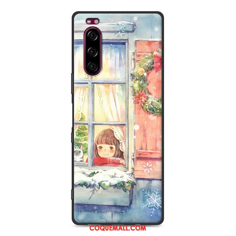 Étui Sony Xperia 5 Fluide Doux Protection Téléphone Portable, Coque Sony Xperia 5 Jaune Silicone
