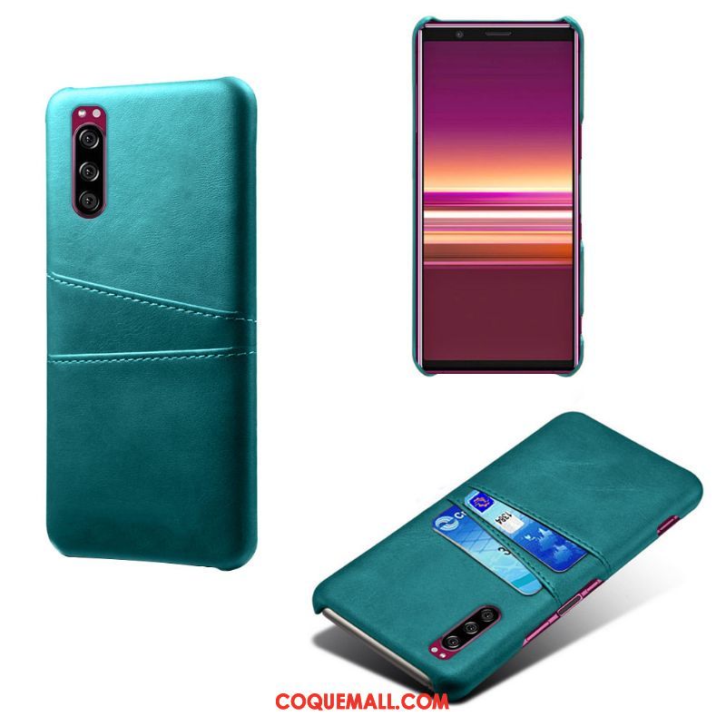 Étui Sony Xperia 5 Incassable Cuir Téléphone Portable, Coque Sony Xperia 5 Business Carte