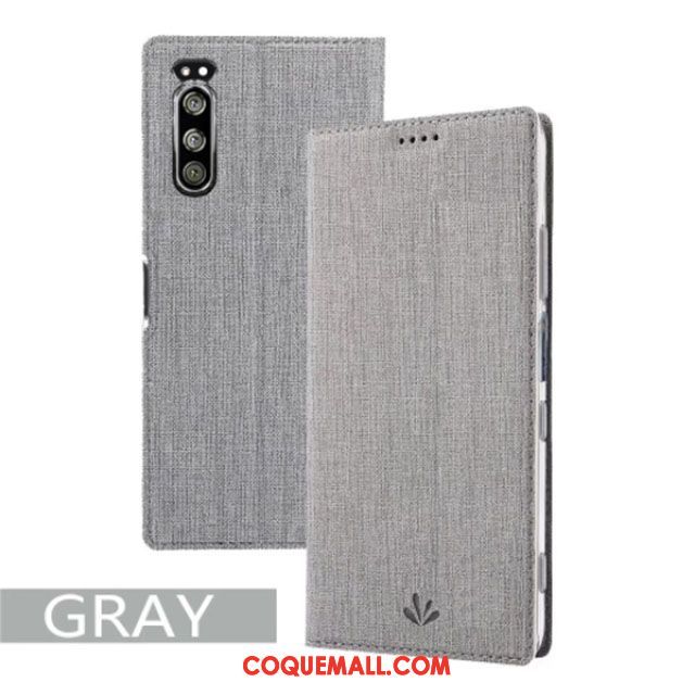 Étui Sony Xperia 5 Incassable Modèle Fleurie Support, Coque Sony Xperia 5 Carte Téléphone Portable