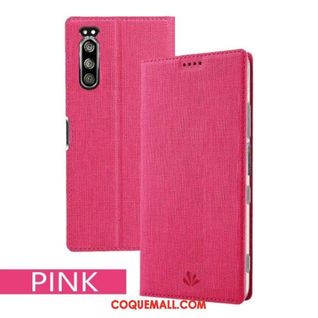 Étui Sony Xperia 5 Incassable Modèle Fleurie Support, Coque Sony Xperia 5 Carte Téléphone Portable