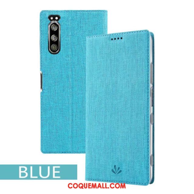 Étui Sony Xperia 5 Incassable Modèle Fleurie Support, Coque Sony Xperia 5 Carte Téléphone Portable