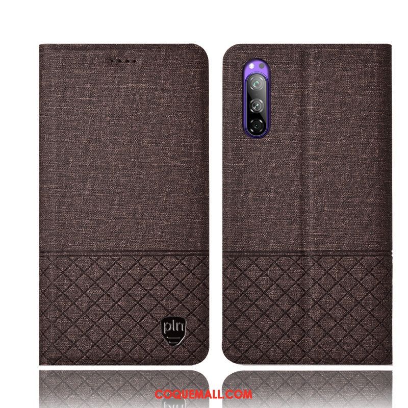 Étui Sony Xperia 5 Incassable Protection En Cuir, Coque Sony Xperia 5 Téléphone Portable Noir