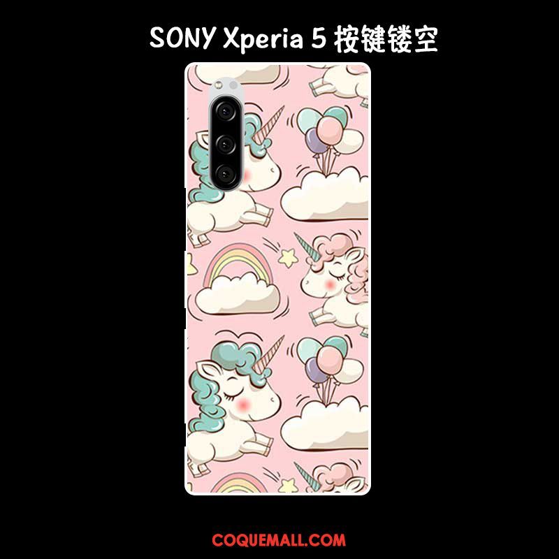 Étui Sony Xperia 5 Peinture À L'huile Vintage Vert, Coque Sony Xperia 5 Protection Silicone