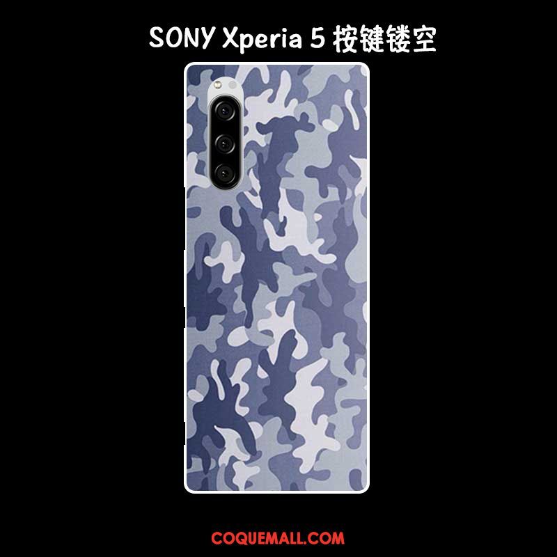 Étui Sony Xperia 5 Peinture À L'huile Vintage Vert, Coque Sony Xperia 5 Protection Silicone