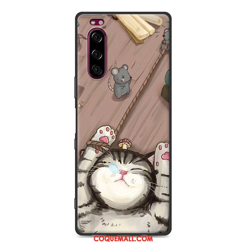 Étui Sony Xperia 5 Personnalité Silicone Protection, Coque Sony Xperia 5 Dessin Animé Incassable