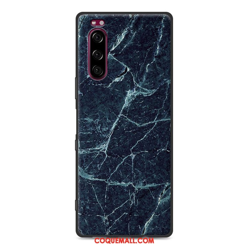 Étui Sony Xperia 5 Simple Protection Modèle Fleurie, Coque Sony Xperia 5 Fluide Doux Grand Braun