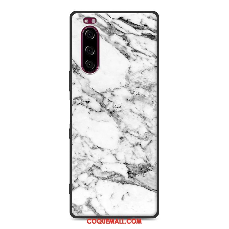 Étui Sony Xperia 5 Simple Protection Modèle Fleurie, Coque Sony Xperia 5 Fluide Doux Grand Braun