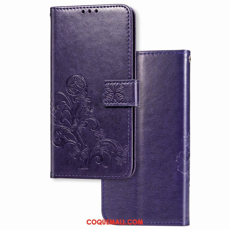 Étui Sony Xperia 5 Tout Compris En Cuir Protection, Coque Sony Xperia 5 Téléphone Portable Bleu