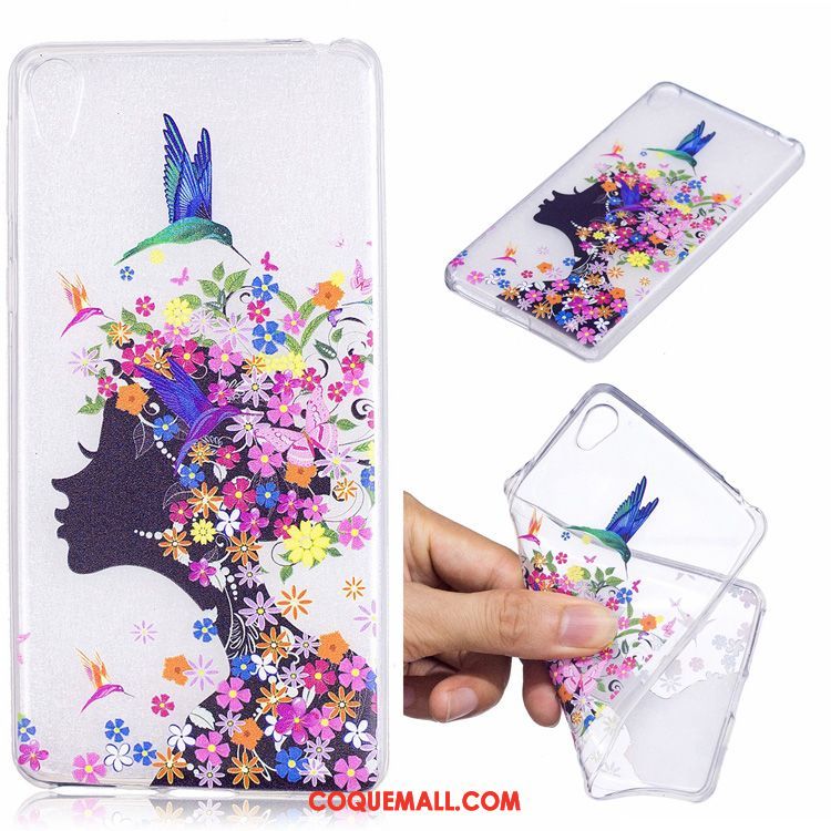 Étui Sony Xperia E5 Bleu Marin Silicone Fluide Doux, Coque Sony Xperia E5 Tout Compris Dessin Animé