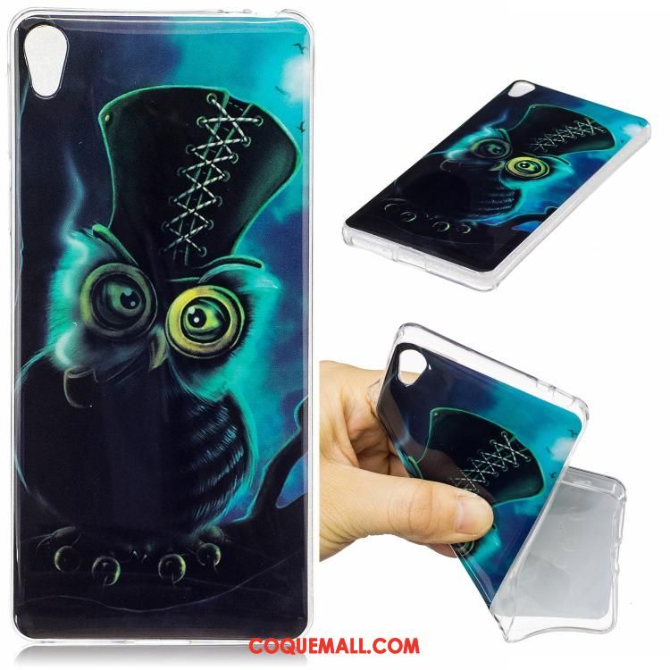 Étui Sony Xperia E5 Bleu Marin Silicone Fluide Doux, Coque Sony Xperia E5 Tout Compris Dessin Animé