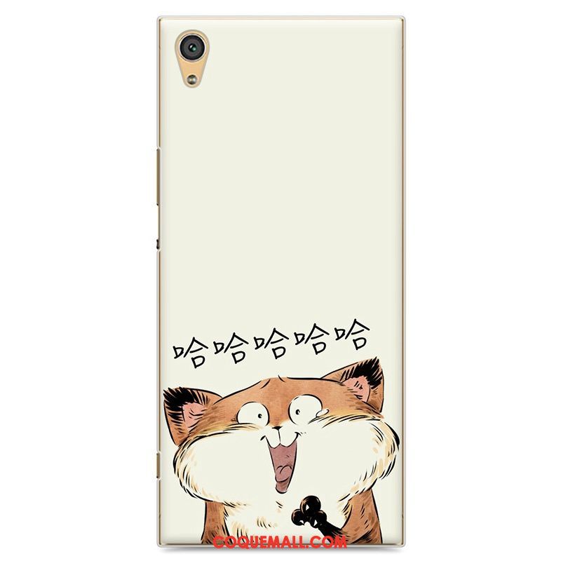 Étui Sony Xperia E5 Charmant Incassable Téléphone Portable, Coque Sony Xperia E5 Blanc Dessin Animé Beige