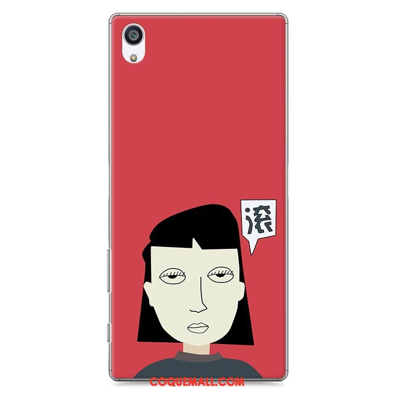 Étui Sony Xperia E5 Dessin Animé Protection Personnalité, Coque Sony Xperia E5 Difficile Rouge